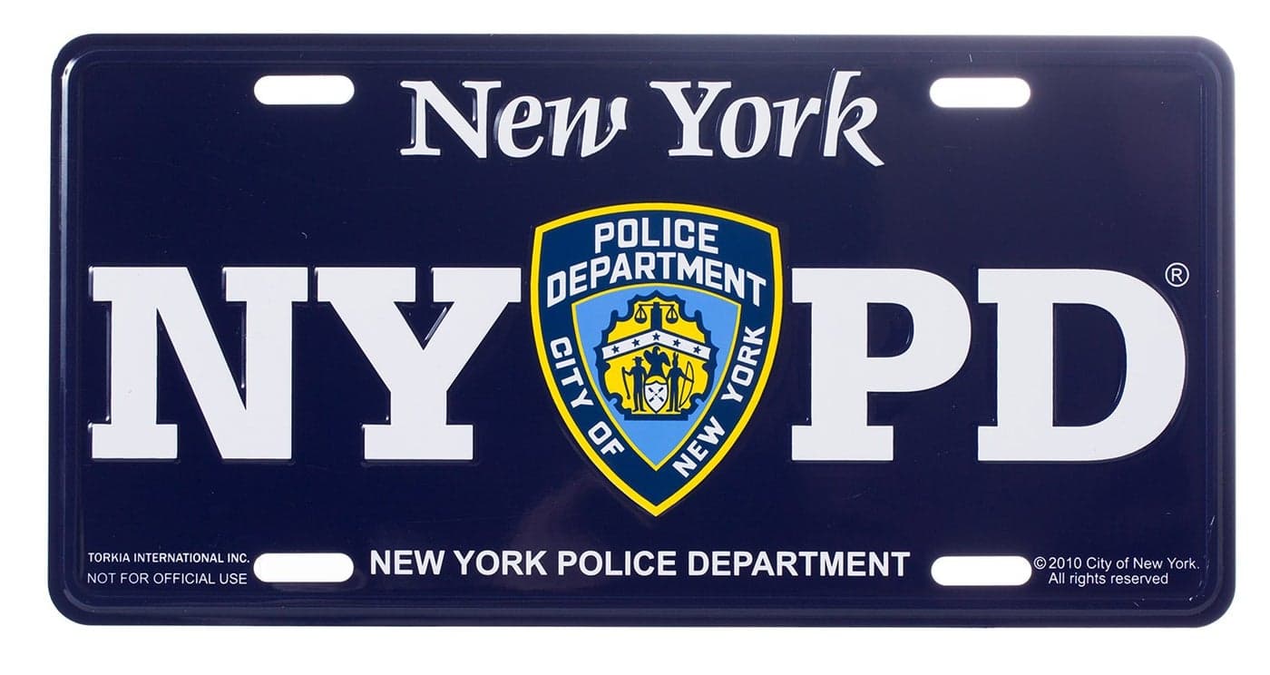 Artisan Owl NYPD Novelty Souvenir License Plate - Official New York Police Department Merchandise
