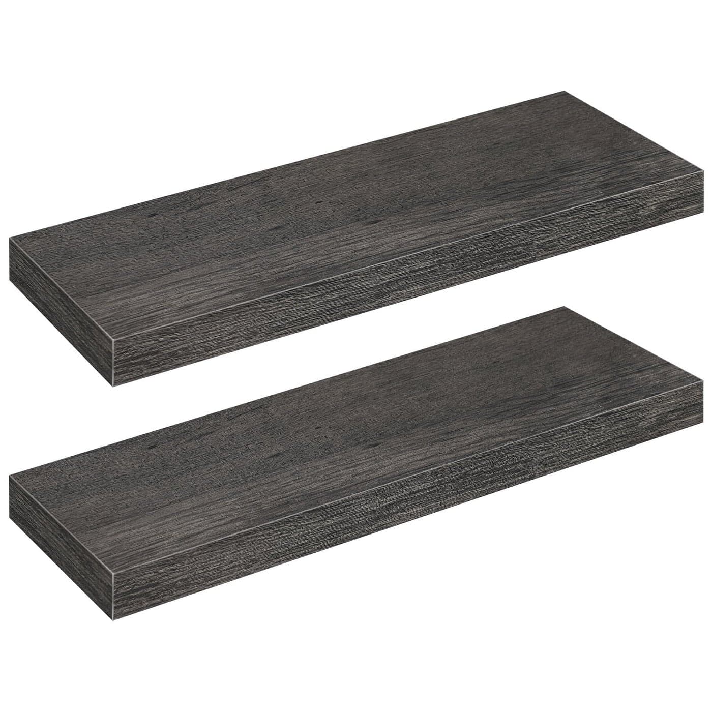 HOOBRO Floating Shelves for Wall Wall Mounted Shelf Set of 2 157 Hanging Shelf with Invisible Brackets for Wall in Bathroom Bedroom Toilet Kitchen Living Room Office Charcoal Gray BC40BJ01