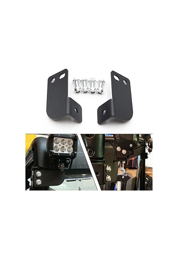 Wsays Rear Roof Pillar Roll Cage Bar Reverse LED Light Pod Mounting Brackets Compatible with Polaris Ranger Full Size 20132026