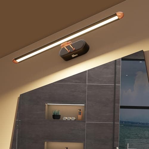 Murphy 6W 3-in-1 Color Chnaging Black Rose Gold Finish LED Mirror Picture Wall Light,Bathroom Vanity Led Mirror Light with 2 Year Warranty (Cool White/Warm White/Natural White)-Pack of 5