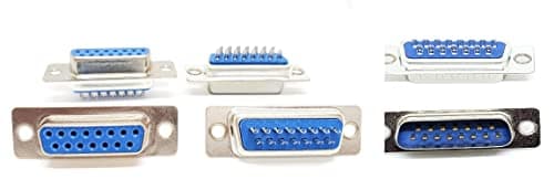 Pc Accessories - Connectors Pro 10 Pairs DB15 Male and Female RS232 D-Sub 15P 15 Pins Solder Type Connector, 20-Pack (10 Male + 10 Female)