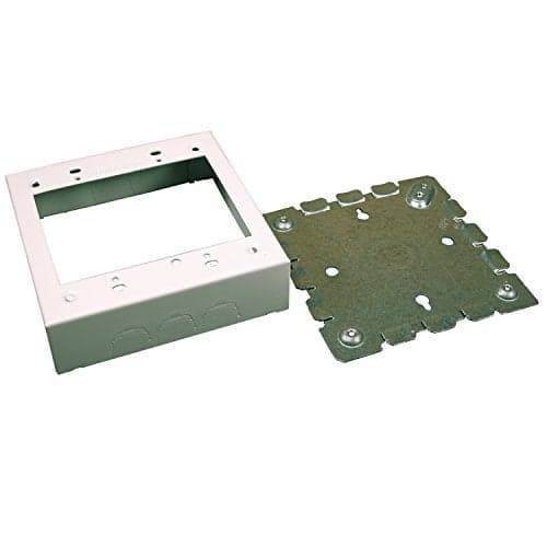 Legrand Wiremold BW32 Metal Raceway for Extending Power, 700 Series, 2 Gang Deep Outlet Box, 1 3/8" Deep, White (1 Pack)