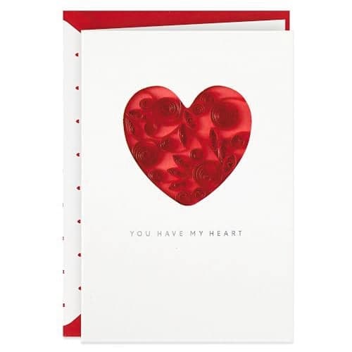 Hallmark Signature Valentine's Day Card (You Have My Heart) for Anniversary, Romantic Birthday, Everyday Love, Sweetest Day