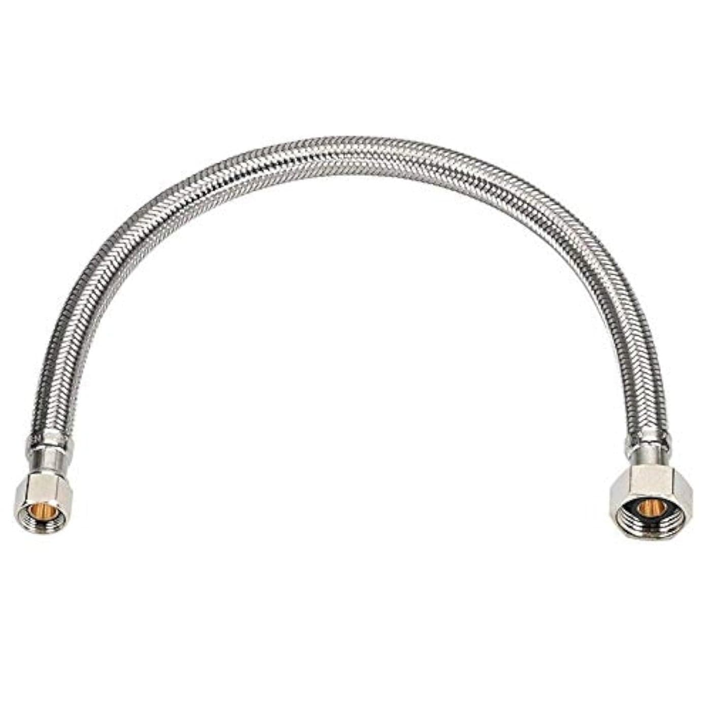 EZFluid Plumbing 30 x 12 Fip x 38 Comp SS Braided Flexible Water Hoses ConnectorsFaucet Supply LineFaucet Water Supply Hose Connector Lines For BathroomKitchenOutdoor Sink Faucets1