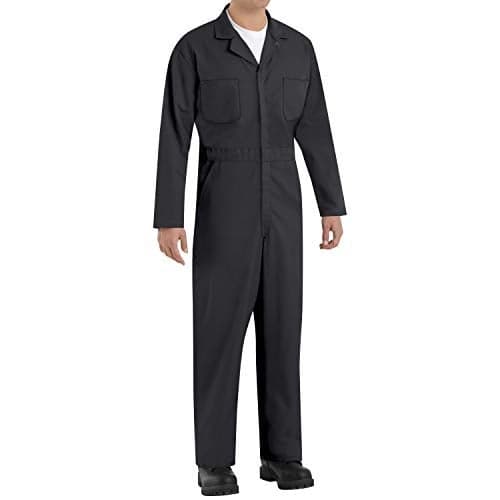 Red Kap Men's Twill Action Back Coverall, Black, 46
