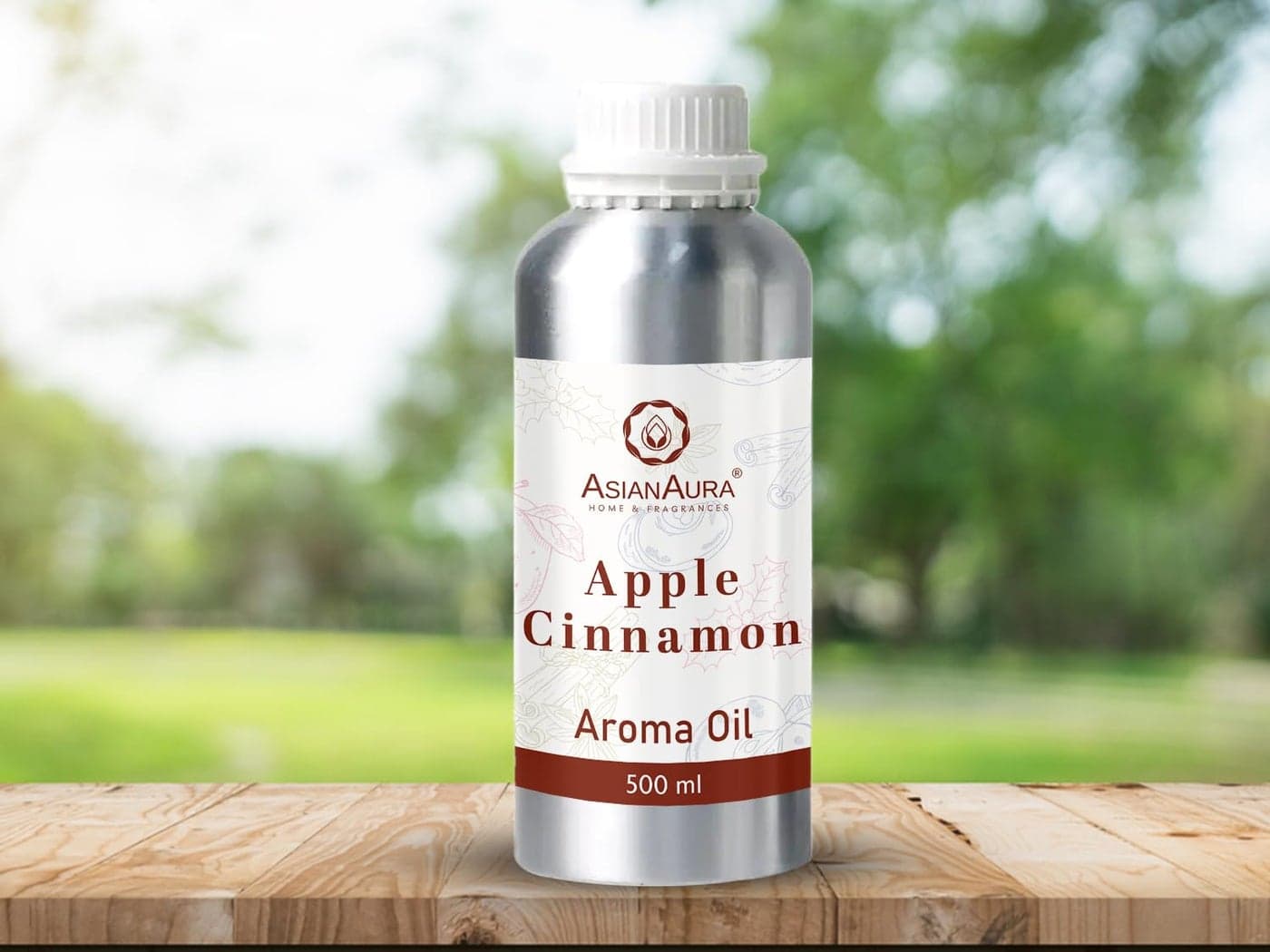 Asian Aura Cinnamon Apple Aroma diffuser oil highly Concentrated (Multipurpose Fragrances oil) - 500ml Pack Of 1.