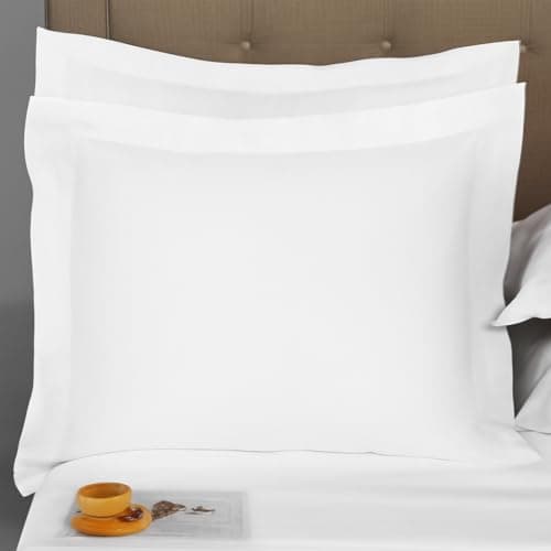 Enchant Home 100% Pure Cotton Percale Pillow Covers – Soft, Breathable & Durable | 17 x 27 Inches Standard Size | White Pillowcases Pack of 2 for Bedroom, Hotel & Everyday Use