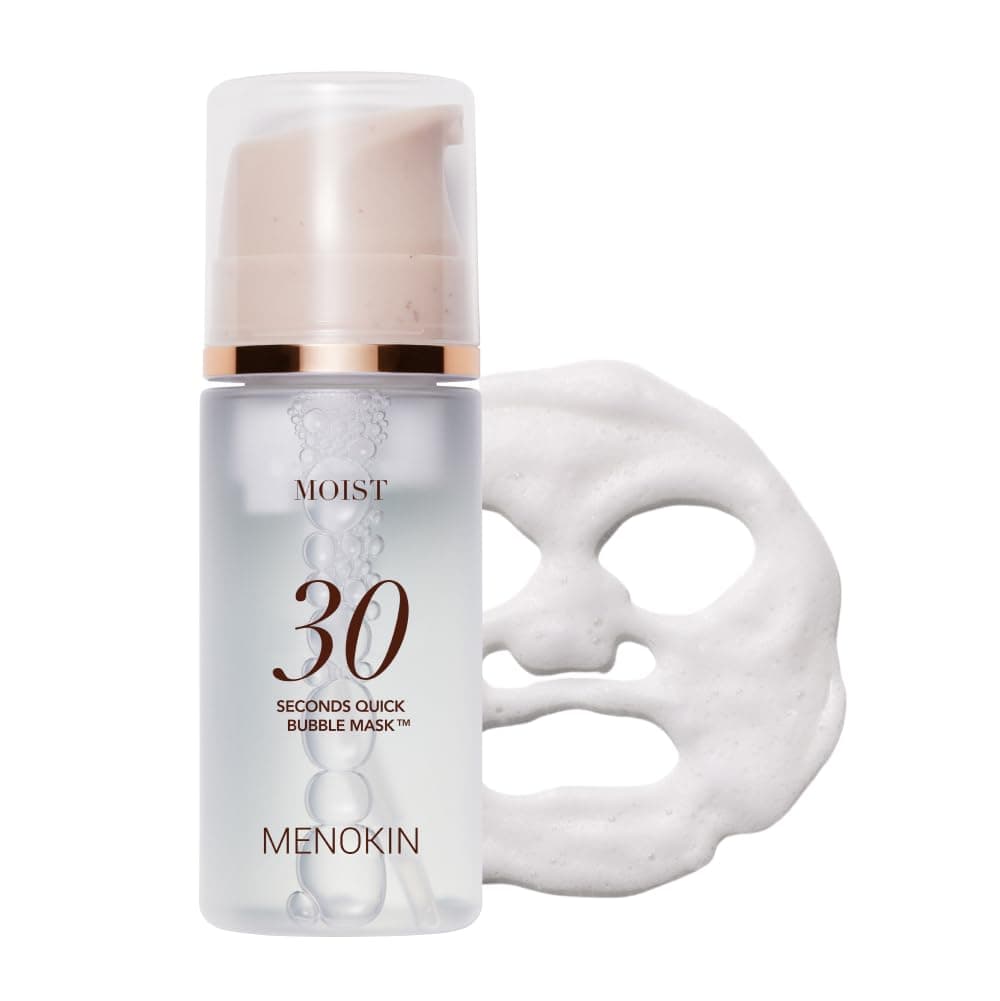 MENOKIN 30 Seconds Bubble Serum Mask No wait Simply rubbing the bubble into your skin finish the facial mask MOIST Hyaluronic acid soothing mask Radianceboosting 321 floz
