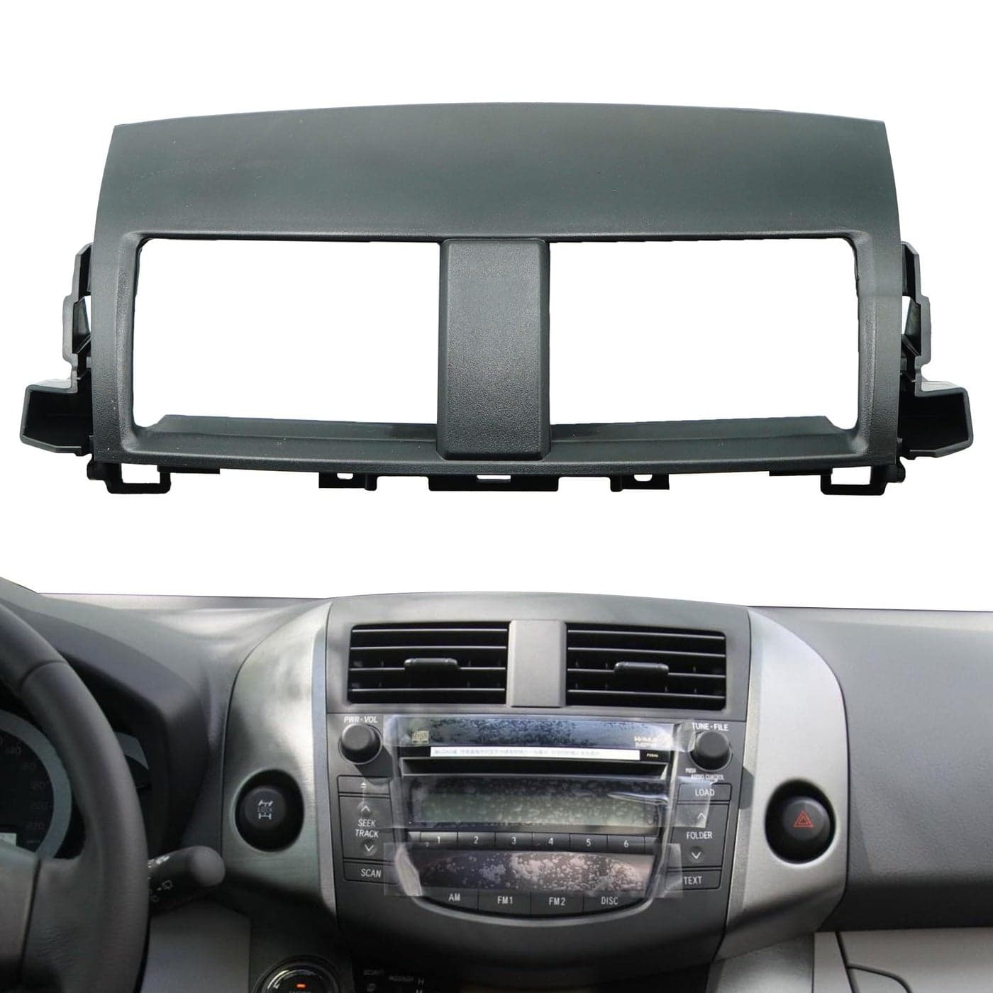 runfider Center Dash AC Outlet Air Vent Panel Housings for Toyota RAV4 2006 2007 2008 2009 2010 2011 2012 Replaces 5567042060B0 5566342020 556700R010 556700R010B0