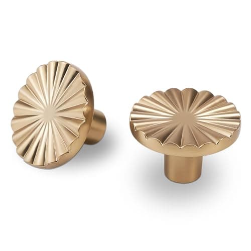 BUKOBYHE 30 Pack Kitchen Cabinet Handles Champagne Bronze Cabinet Zinc Alloy Knobs Gold Drawer Knobs Kitchen Hardware