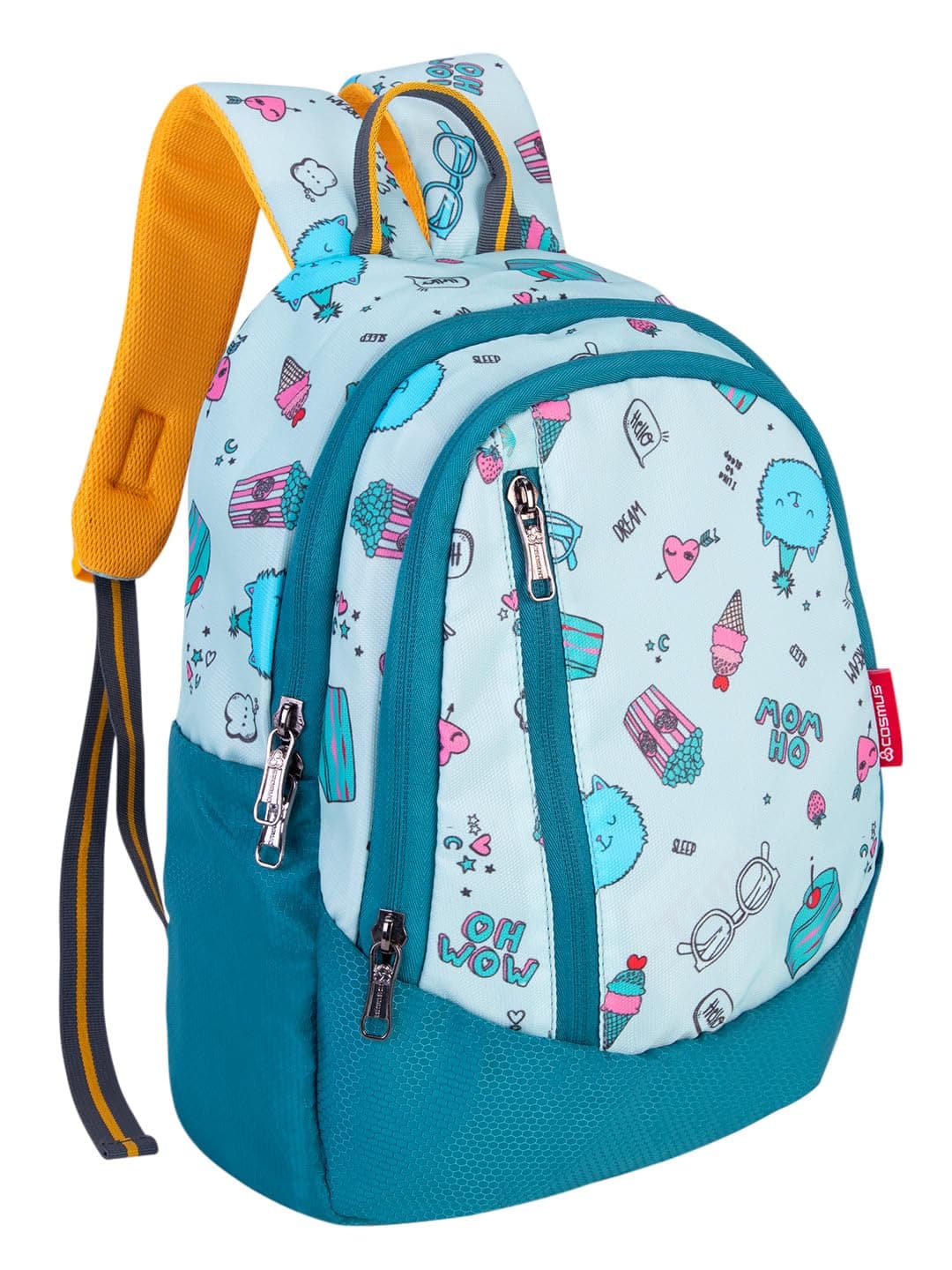 COSMUS TINY TOTS DREAM Printed School Bag T.GREEN 15L - 14 inches Kids Backpack ideal for Boys and Girls of Age Group 2-5 yrs | Students Casual Daypacks