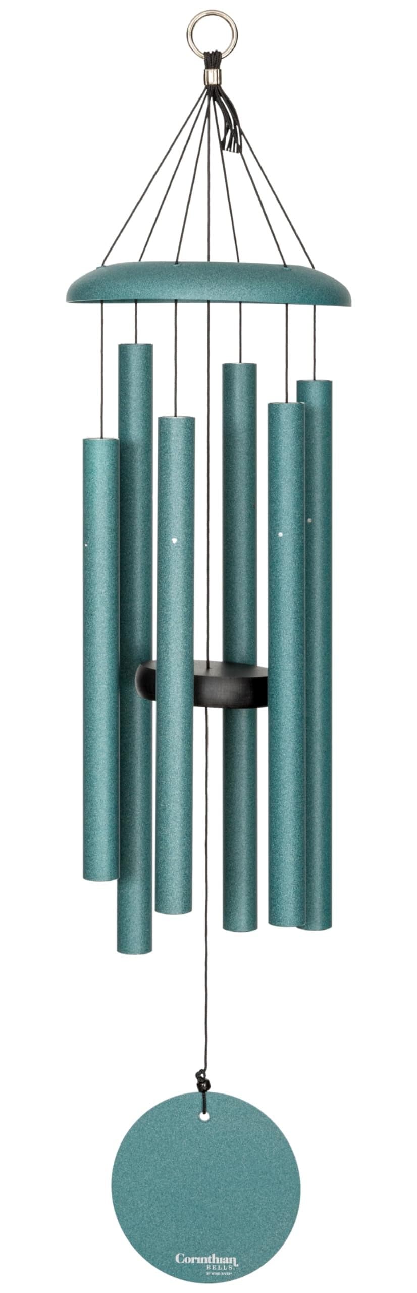 Corinthian Bells by Wind River 30 inch Patina Green Wind Chime for Patio Backyard Garden and Outdoor Decor Aluminum Chime Made in The USA