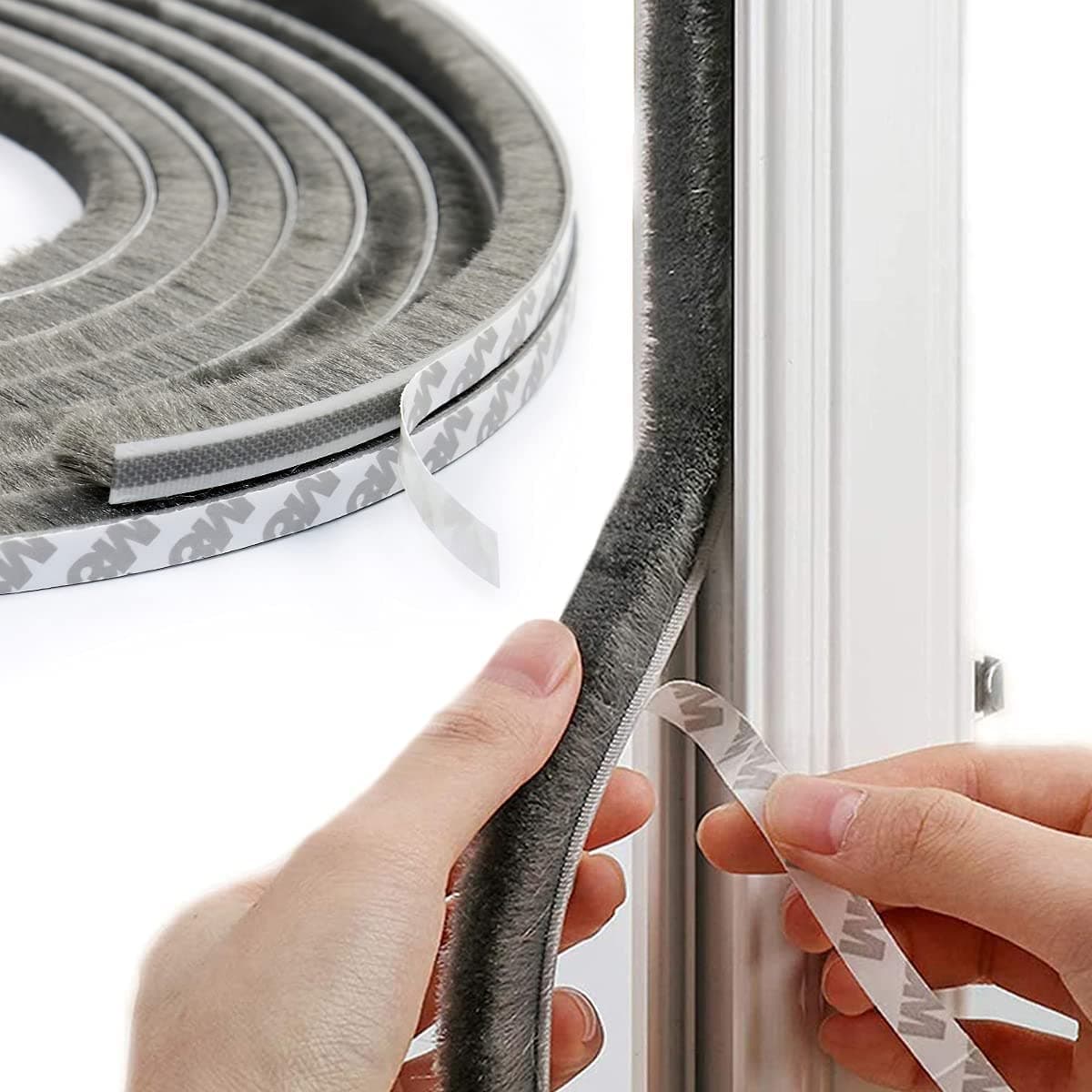 Homeistic Applience Self Adhesive Seal Strip for Windows and Doors Weather Stripping for Door Weatherproof Soundproof Windproof and Dustproof Window Frame 5 Meter Strip