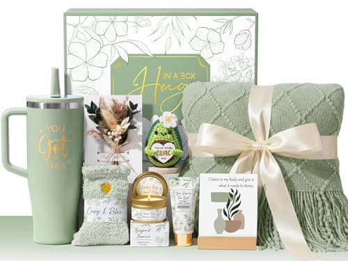 Mothers Day & Birthday Gifts for Women, Get Well Soon Care Package After Surgery & Cancer, Luxury Sympathy Self Care Basket, Inspirational Thinking of You Feel Better Spa Gift Set for Mom Her Friends