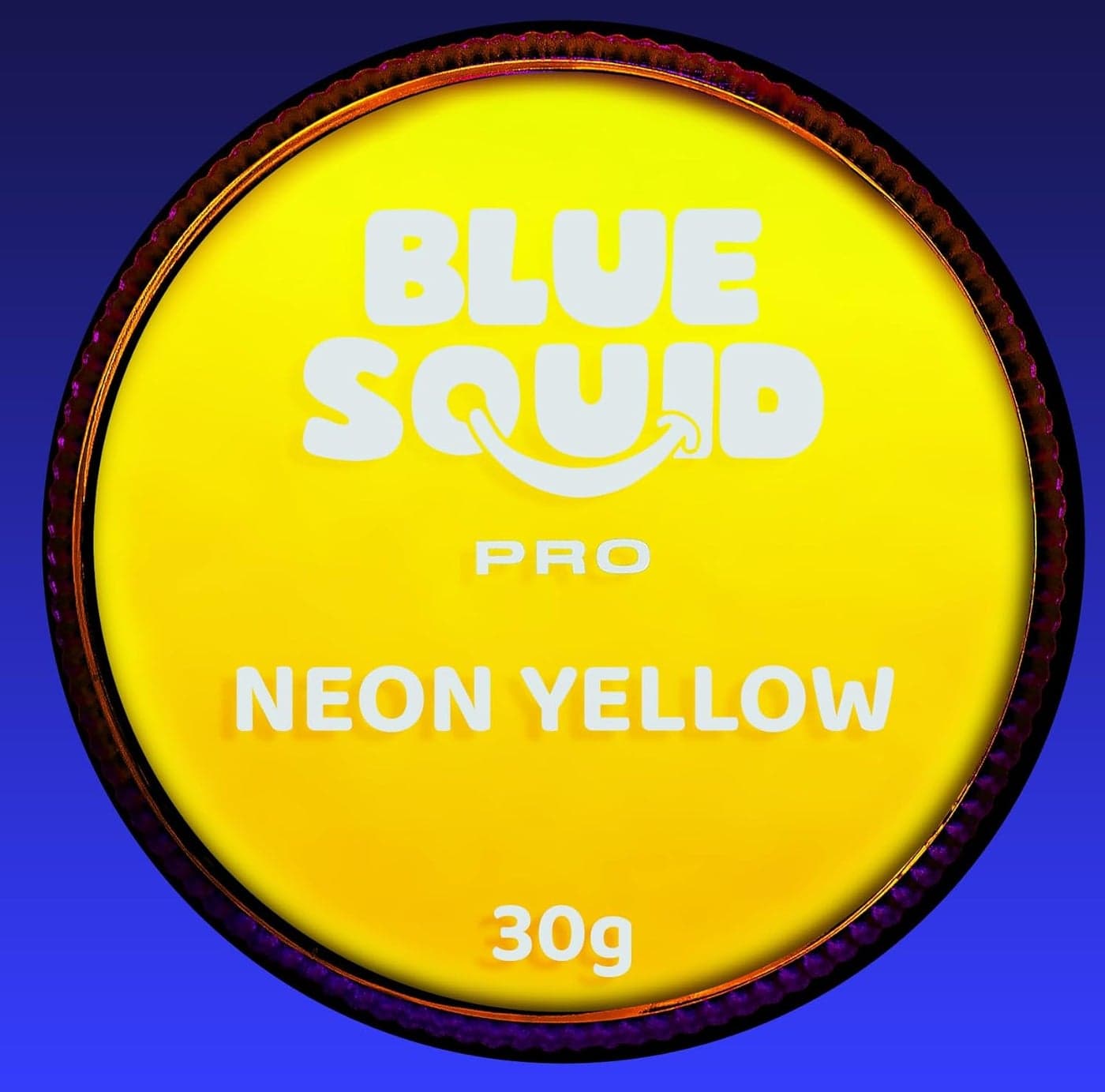 Blue Squid PRO Face Paint Professional Water Based Single Cake Facepaint Body Paints SFX Makeup Kids Adults Painting for Costume Halloween Face Paints for Children Neon Yellow 30g 1oz