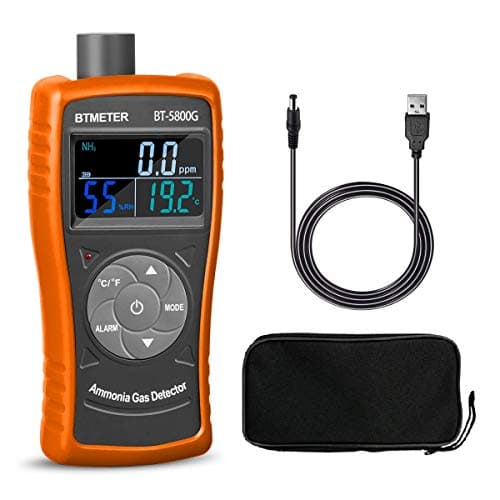 BTMETER BT-5800G Ammonia Gas Detector Sensor, Test for 0~100 PPM Nh3 Monitor Gauge with Temperature Humidity Tester