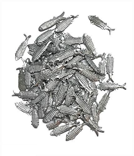 Krisah 31 pcs Fish Figurines Ranga Remedy Patri Dosh Removal Lead Grey