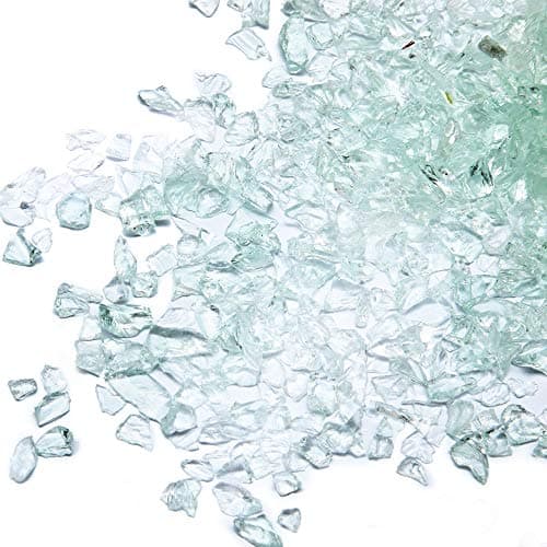 TWINKLING High Luster Crushed Glass, Broken Glass, Glass Gems Chips for DIY Resin Art Epoxy Crafts, Nail Art, Geode Painting, 1-3mm(200g) (Ocean Blue)
