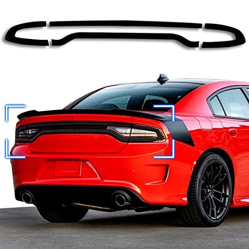 Precut Overlay Tint Kit Taillight Racetrack Film Fit for Dodge Charger 2015-2021 with Gloss Dark Smoke Wrap Cover Vinyl Decals Exterior Accessories