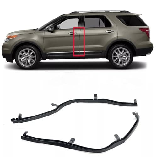 skkyoro 1 Pair LH & RH Front Edge of Rear Door Weather Strip Seal for Ford Explorer 2011-2019 Right Passenger and Driver Left Side Rear Door Weatherstrip Replaces BB5Z-7825324B BB5Z-7825325B