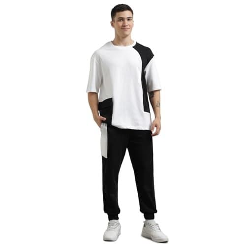 NOBERO Men Colorblock T-shirt With Joggers