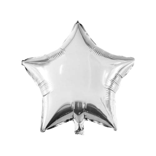 18 Star Foil Mylar Balloons Party Decorations Silver 10 Pieces