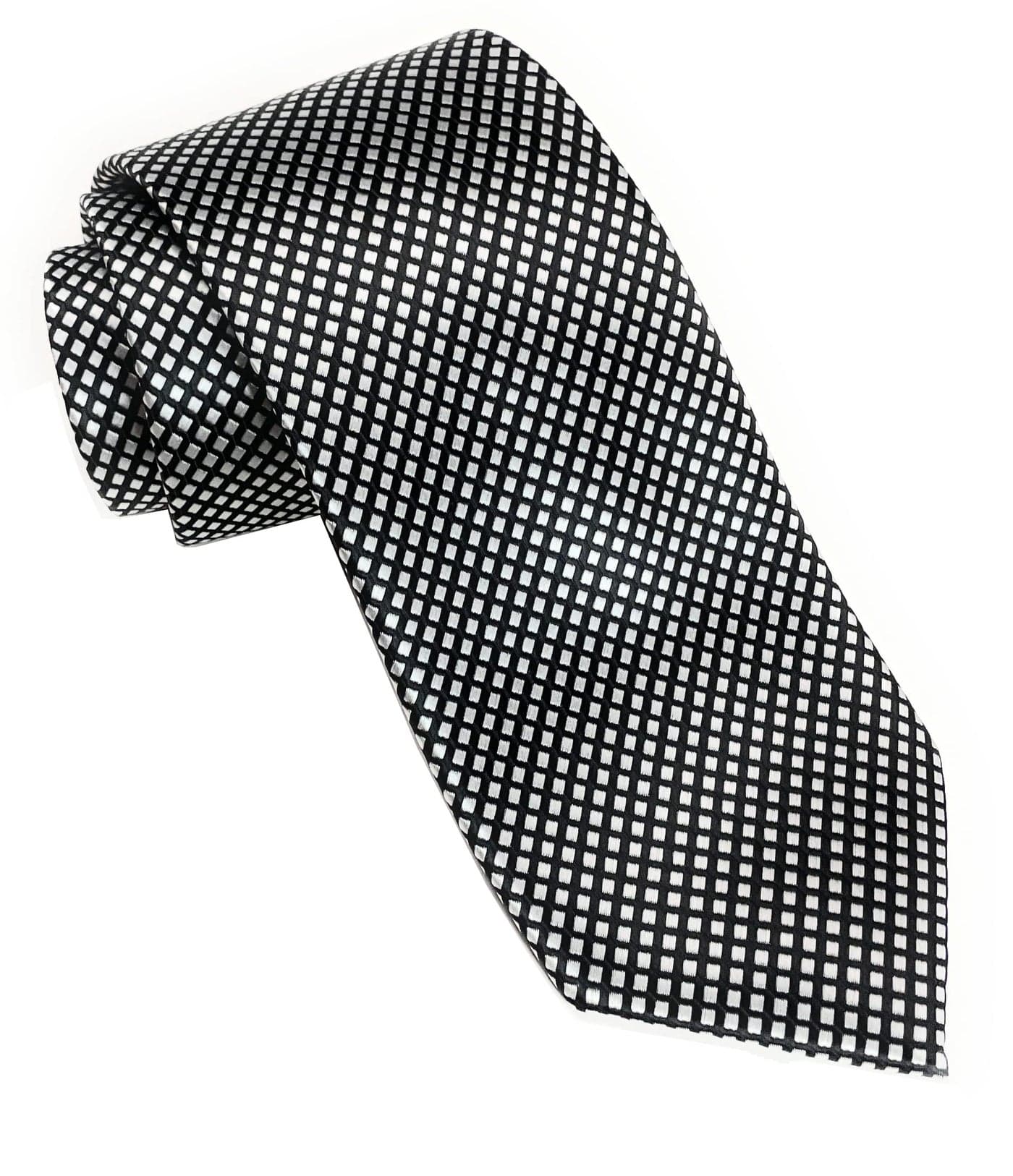 Neckties By Scott Allan - Black and Silver Neckties (Diamond)