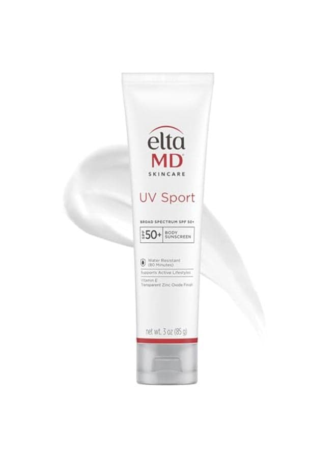 EltaMD UV Sport Sunscreen Lotion SPF 50 Face and Body Sunscreen SPF 50 Water Sweat Resistant Zinc Oxide Formula for Active Lifestyles 3 oz