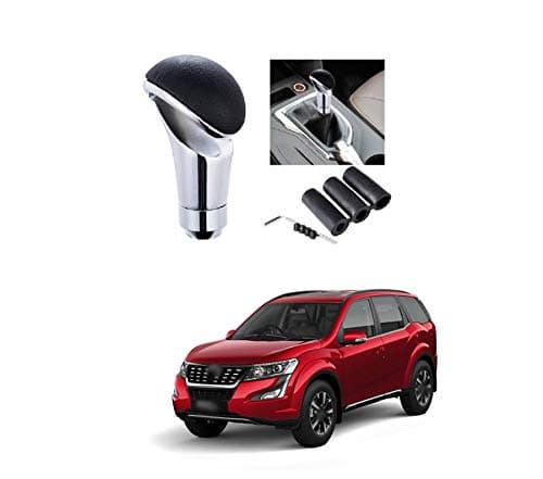 PRIKNIK Car Gear Lever Manual Modified Shifter Knob Handle Shift Lever Fit with 8mm 10mm 12mm Adapters Compatible with M-ahindra X-U-V 500, Black