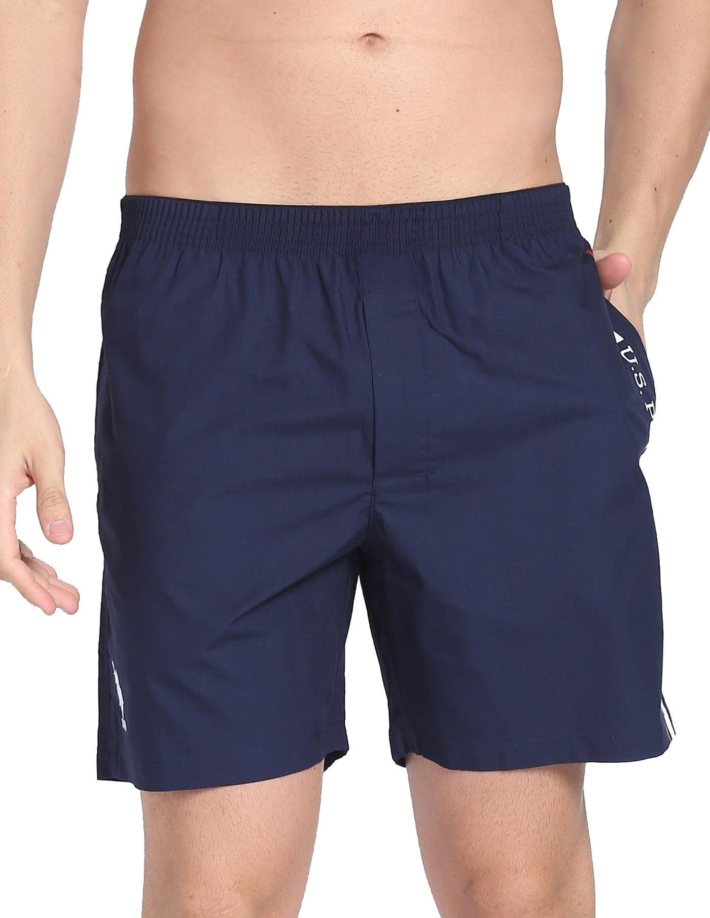 U.S. POLO ASSN. Brand Stripe Dual Pocket IYAX Boxers - Pack of 1 (XL Navy)