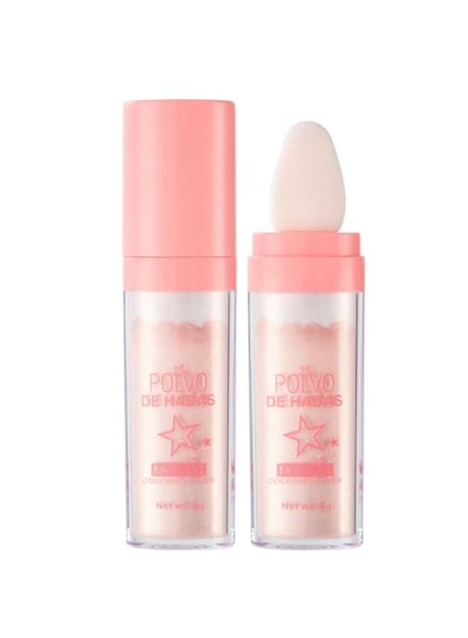 Polvo De Hadas Fairy Dust Highlight Patting Powder Full Body Contouring and Clavicle Pearlescent Patting Powder for Face and Eye Christmas Sparkling Body Glitter 02 Fairy Pink