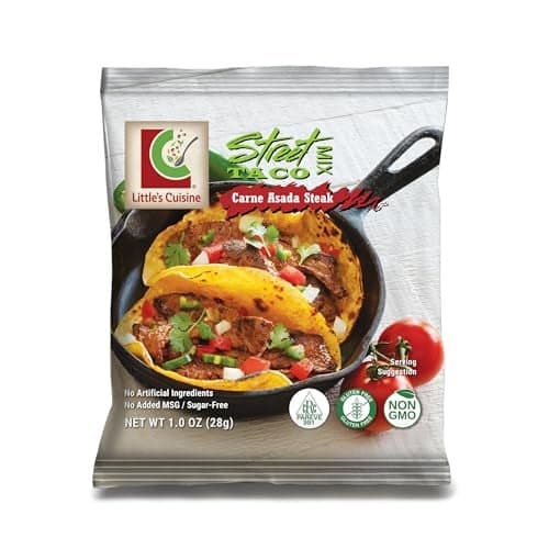 Little's Cuisine Street Taco Seasoning Mix | Carne Asada1.0 oz (Case of 4) | Non-GMO, Sugar-Free, Kosher, Gluten-Free