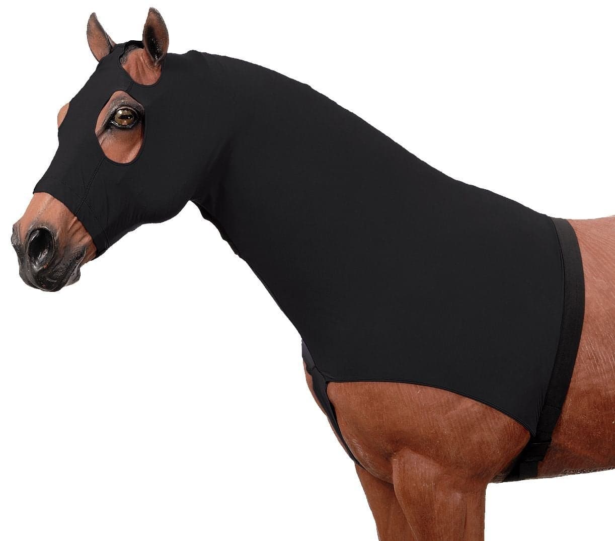 Tough 1 Spandex Mane Stay Hood Black Large