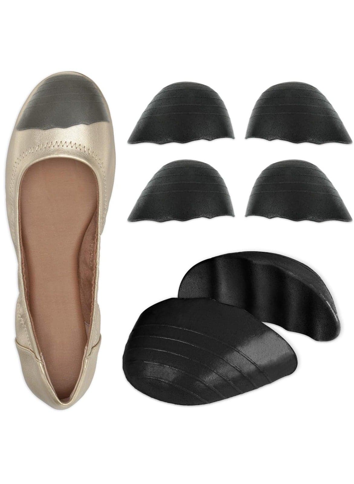 3 Pairs Shoe Filler Inserts, Toe Cushion Insert to Make Shoes Fit Tighter Memory Foam Size Reducer, for High Heels, Dress Shoes, Casual, Flats