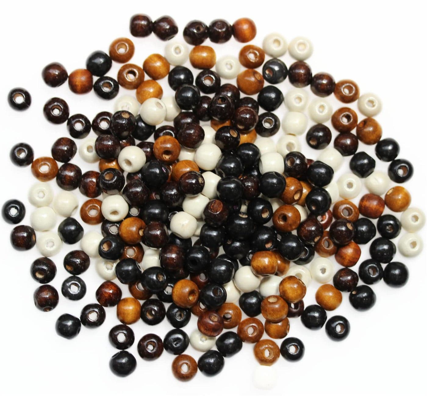 400Pcs Large Hole Wood Beads BetterJonny Natural Wooden Spacer Beads Bulk 12x11mm Round Wood Loose Spacer Bead with 35mm Hole for DIY Crafts Jewelry Making 4 Colors