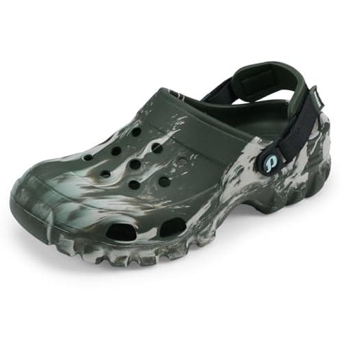 DOCTOR EXTRA SOFT Men's Classic Camo Casual Sports Clogs/Sandals with Adjustable Back Strap for Adult| Comfortable & Lightweight| Stylish & Anti-Skid| Waterproof & Everyday Use Mules Gents Boys D-550