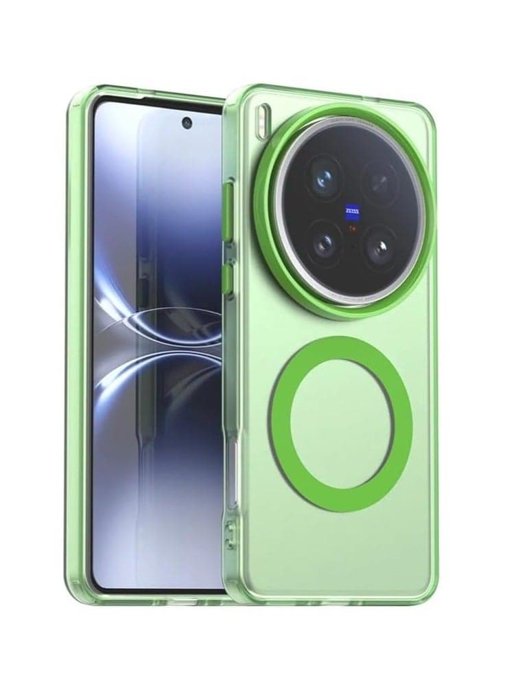 Transparent Protective Case Compatible with VIVO X200 Ultra 5G Supports Magnetic Security Military-Grade Shock Protection Anti-Yellowing Magnetic Classic Hybrid Case