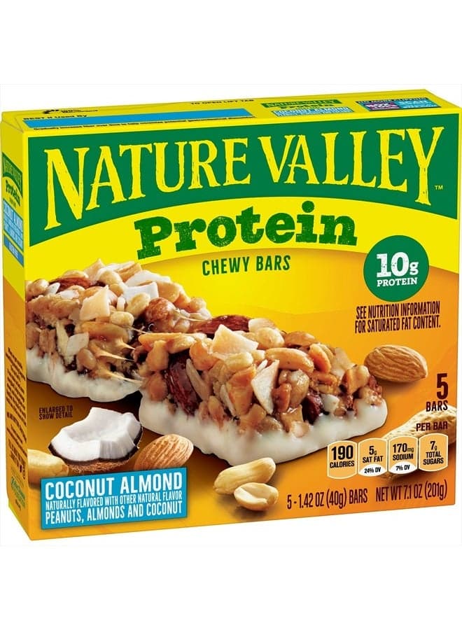 Chewy Granola Bar, Protein, Coconut Almond, 5 Bars, 7.1 OZ