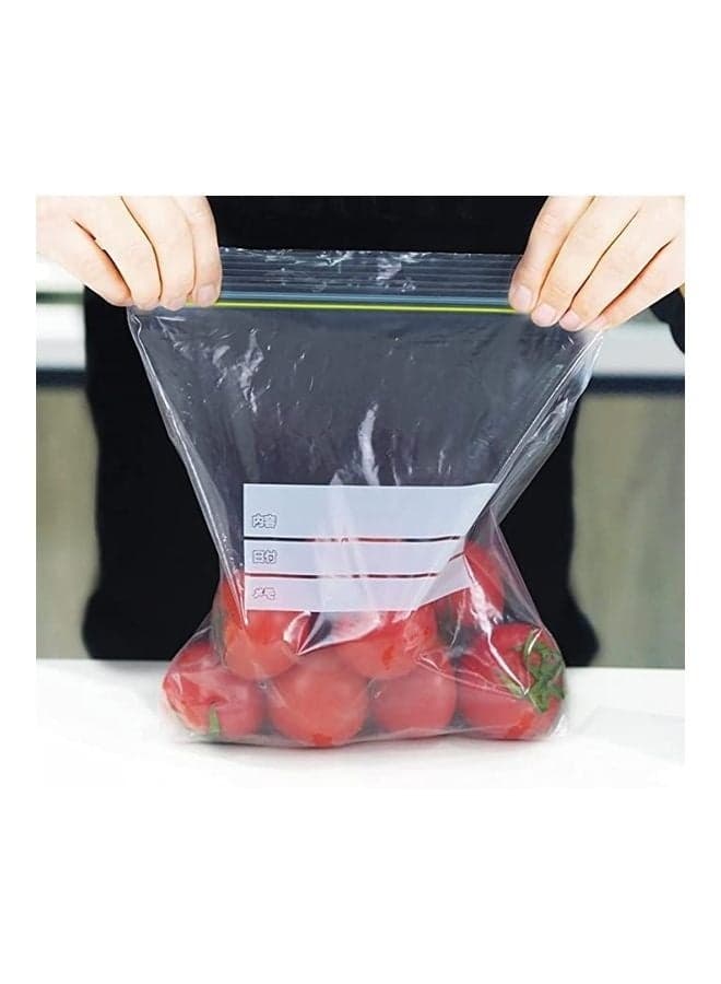 30-Piece Reusable Ziploc Bags Clear 27x10cm