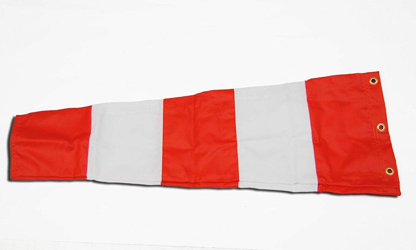 Airport Windsock Corporation 8 X 36 Orange and White Replacement Windsock 100 USA Made