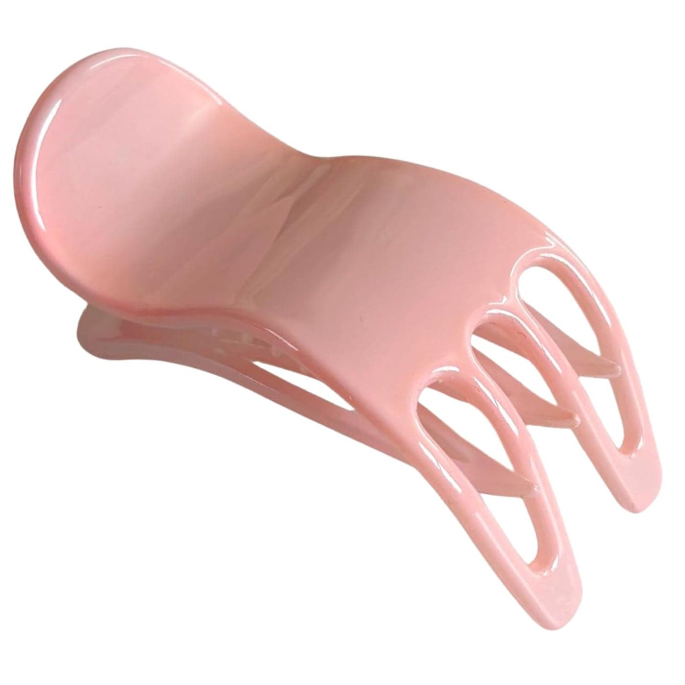 Parcelona French Simply Bear Paw Medium 3 Celluloid Non Slip Side Slide In Jaw Yoga for Fine Hair Fashion Durable Styling Women Hair Accessories Claw Clip for Girls Made in France Blush Pink