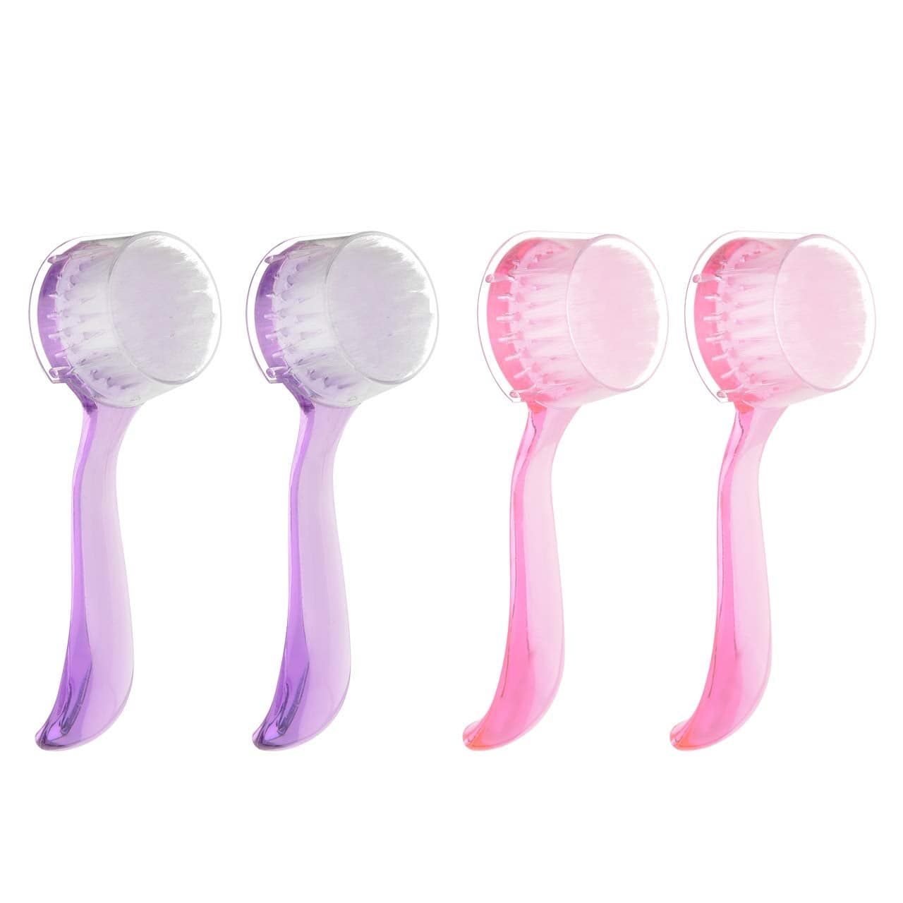 CM Pack of 4 Nail Brushes Manicure Fingernail Scrubbing Cleaning Brushes with Round Cover Long Handle for Hands Nails Toenails Cleaning