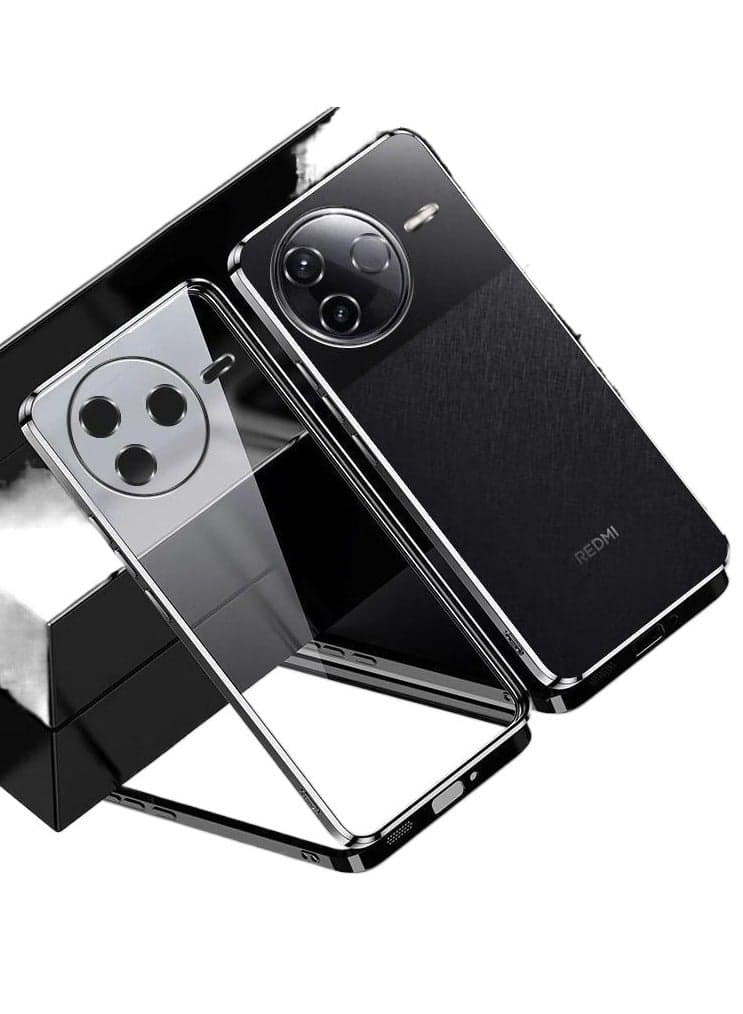 Case for Redmi K80 Pro Glass Case with Camera Lens Protector Screen Protector Full Body Sided Glass Bumper Case Clear Cover