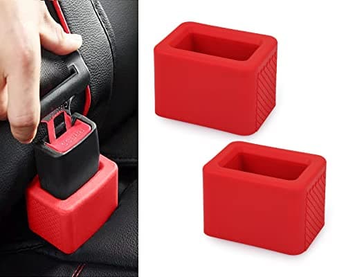 DS DISTINCTIVE STYLE Seat Belt Holder Easy Access Seatbelt Accessories for Kids 2 Pieces Red