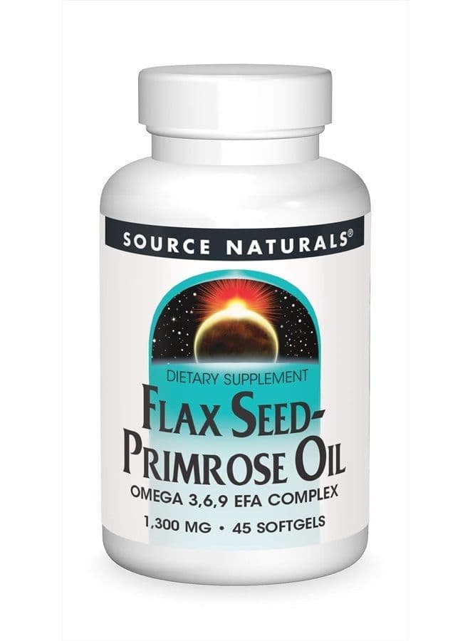 Flax Seed-Primrose Oil, Omega 3,6,9 EFA Complex, 1300mg - 180 Softgels