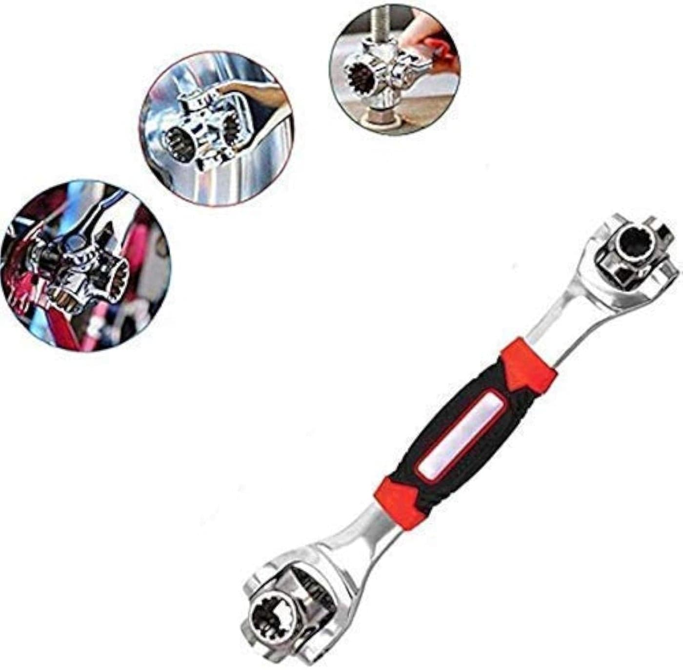 SKYLIT 48 in 1 Socket Wrench Works with Spline Bolts Torx 360 Degree 6Point Universal Furniture Car Repair Hand Tool Handles up to 135kg of Pressure