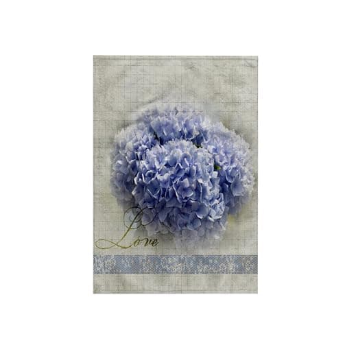3D Rose Romantic Love Blue Hydrangea Flowers-Floral Photography-Wedding TWL_56329_1 Towel, 15" x 22"