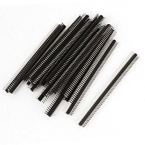 uxcell 20Pcs 50 Position 1.27mm Pitch Single Row Right Angle Header Connector