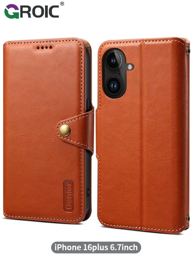 For iPhone 16 Plus Case,Wallet Case for iPhone 16 Plus,Leather Case with Cash Pocket,Flip Cover for iPhone 16 Plus ,TPU Interior Protective Case,All-Round Protective iPhone 16 Plus Phone Shell 6.7''