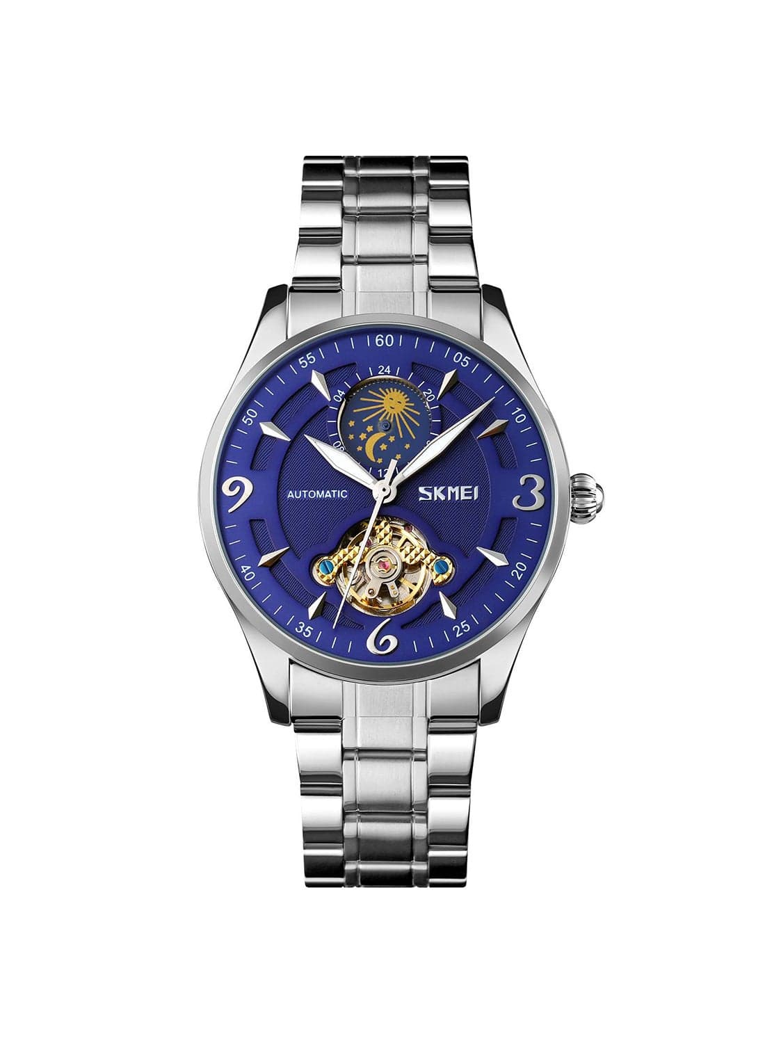 Men's Automatic Mechanical Moon Phase Waterproof WristWatch 932906